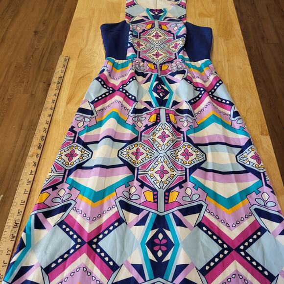 Annie Griffin Max Geometric Print Colorful Purple Pink Size 2 - Picture 5 of 16